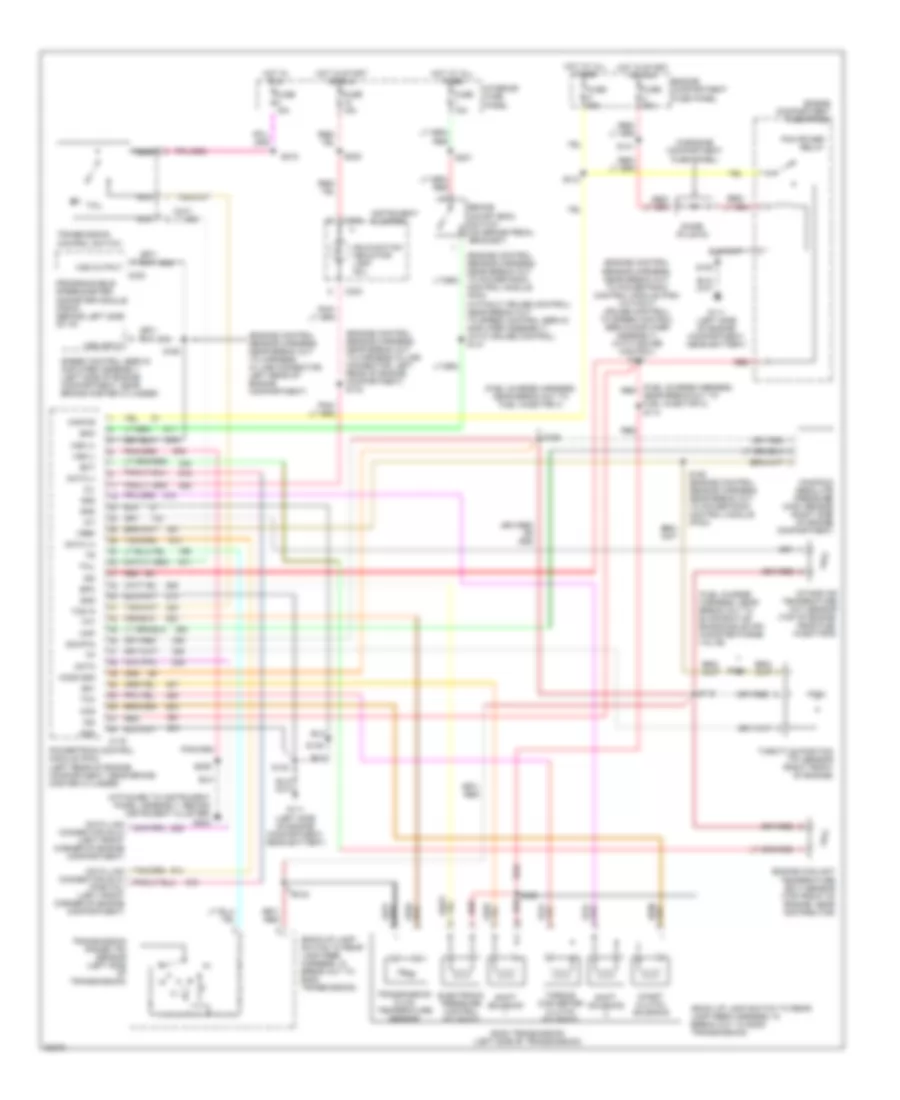 5.8L, Transmission Wiring Diagram, Except California for Ford Econoline E250 1995