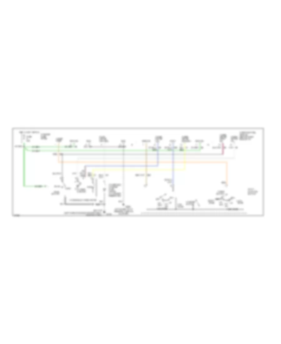 Электросхема стеклоочистителя, дворников и омывателя для Ford Econoline E250 1995