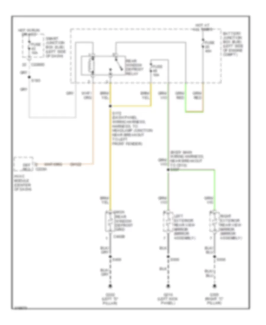 Defoggers Wiring Diagram for Ford Flex Limited 2010