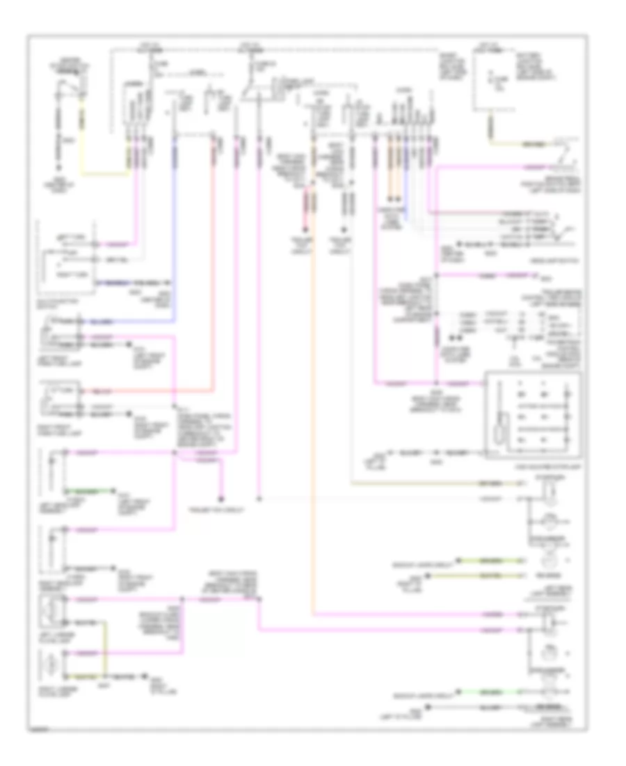 Exterior Lamps Wiring Diagram for Ford Flex Limited 2010