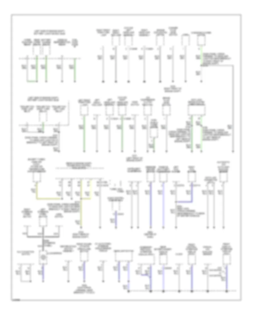 Ground Distribution Wiring Diagram 1 of 3 for Ford Flex Limited 2010