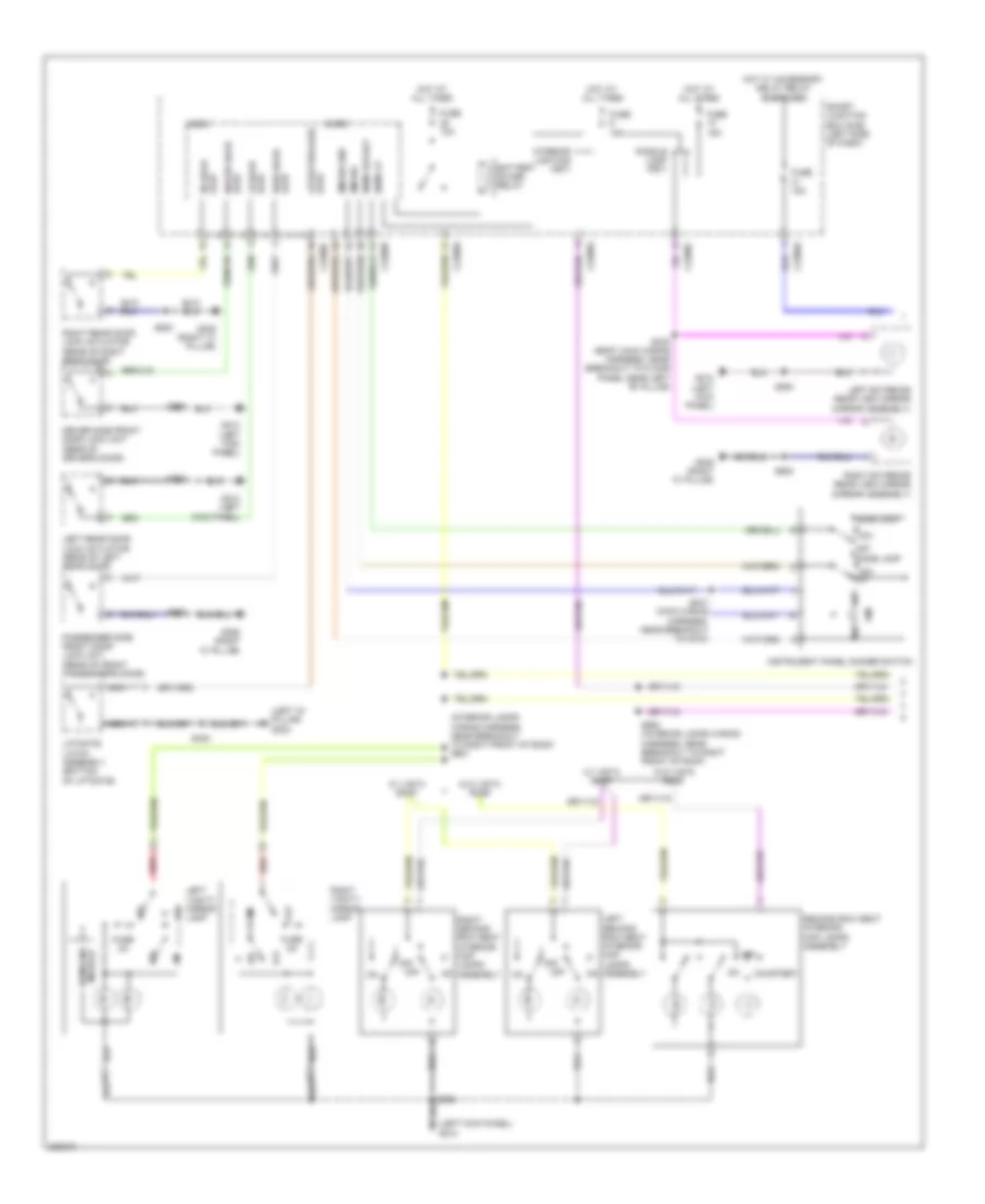 Courtesy Lamps Wiring Diagram 1 of 2 for Ford Flex Limited 2010