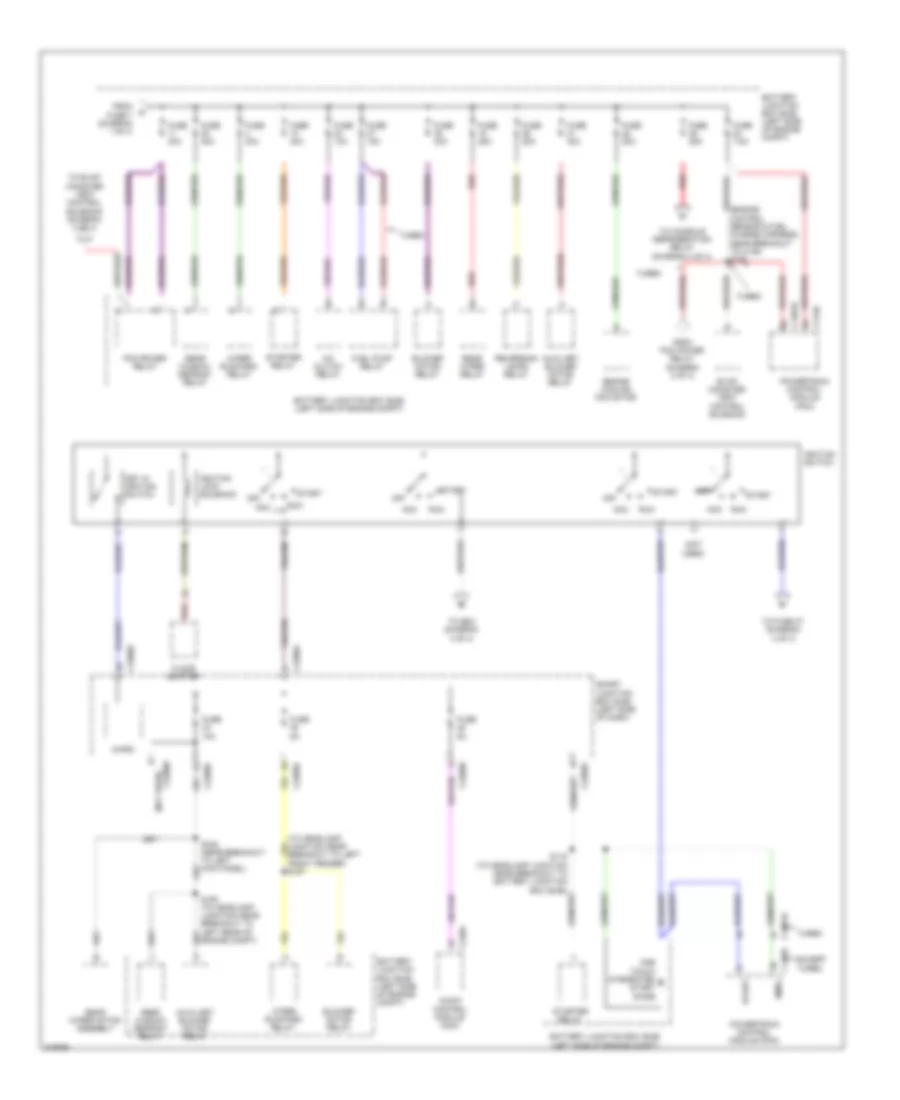 Power Distribution Wiring Diagram 2 of 4 for Ford Flex Limited 2010