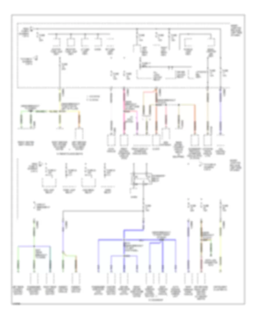 Power Distribution Wiring Diagram (3 of 4) for Ford Flex Limited 2010