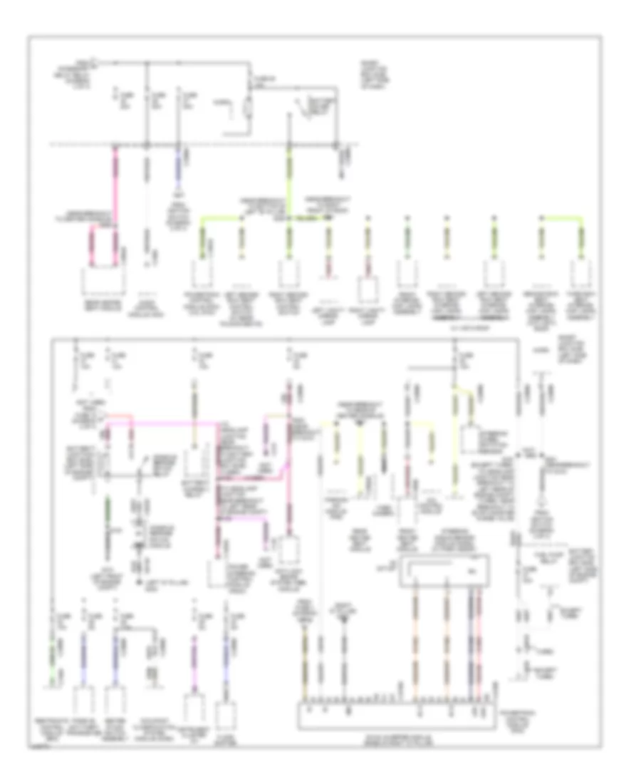 Power Distribution Wiring Diagram (4 of 4) for Ford Flex Limited 2010