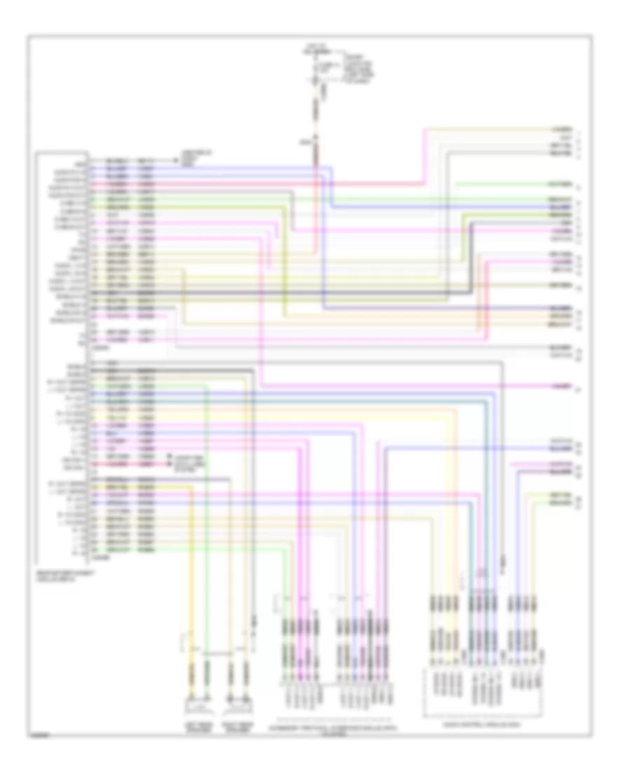 Rear Entertainment Radio Wiring Diagram (1 of 2) for Ford Flex Limited 2010