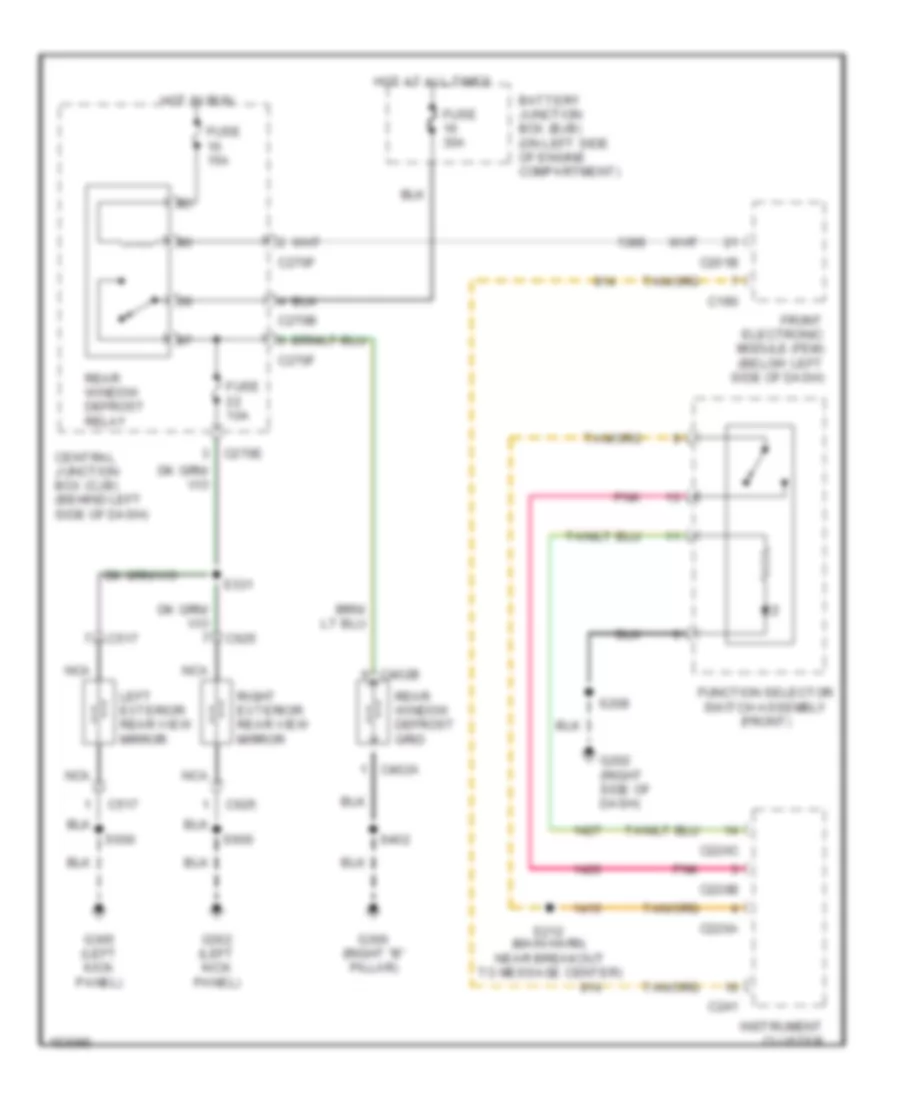 Defogger Wiring Diagram for Ford Windstar SEL 2002