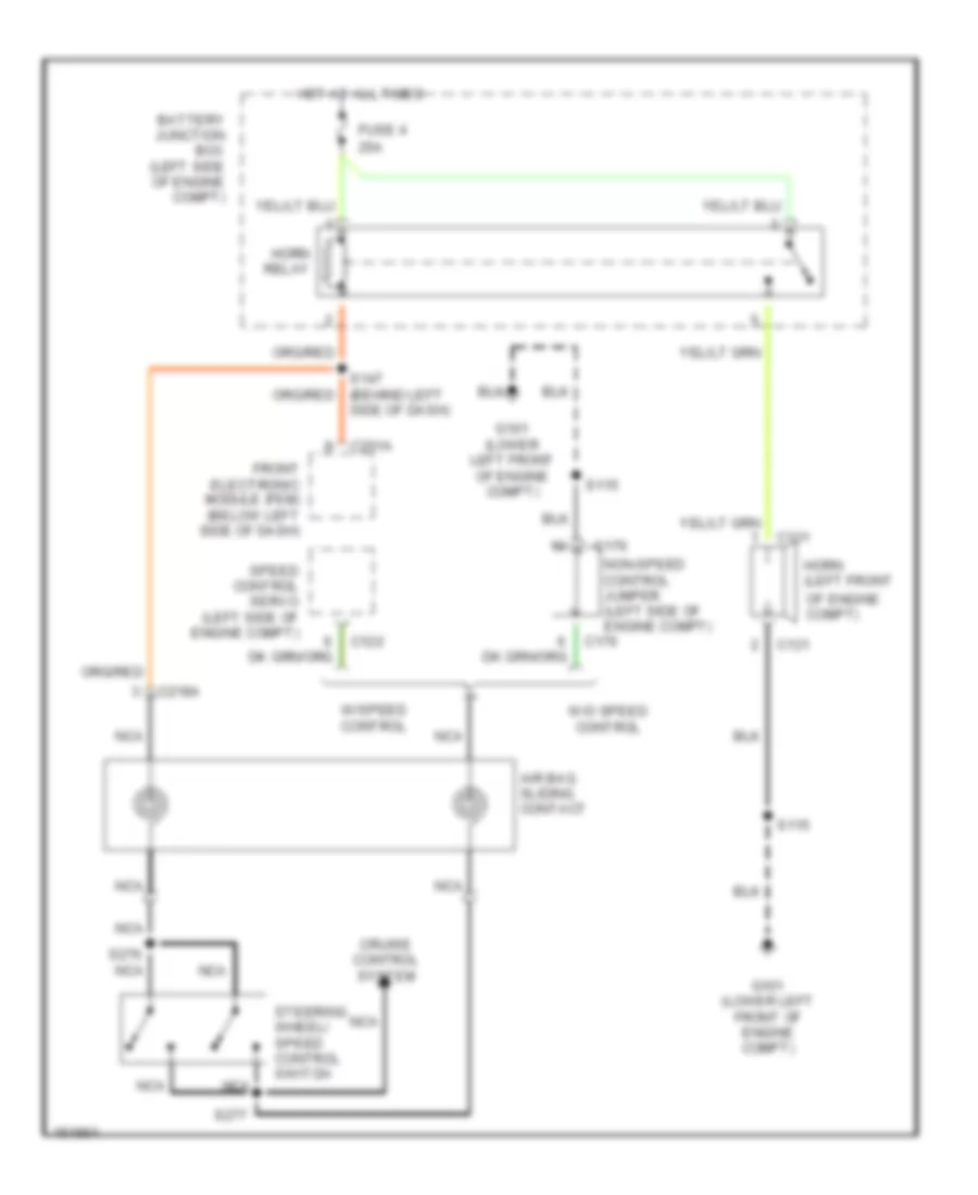 Horn Wiring Diagram for Ford Windstar SEL 2002