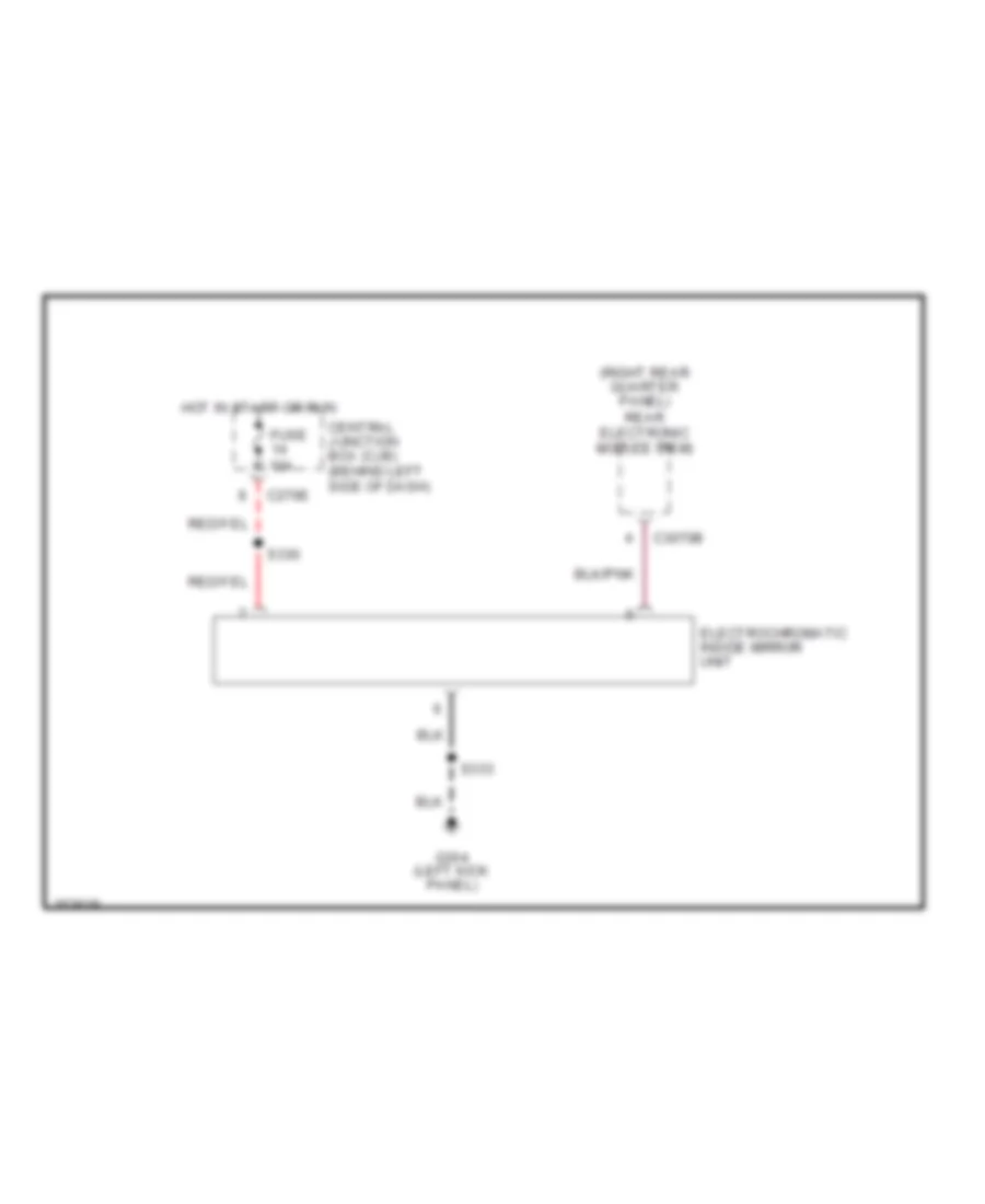 Electronic Day Night Mirror Wiring Diagram for Ford Windstar SEL 2002