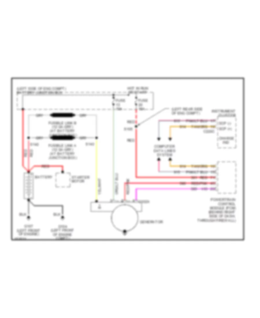 Charging Wiring Diagram for Ford Windstar SEL 2002