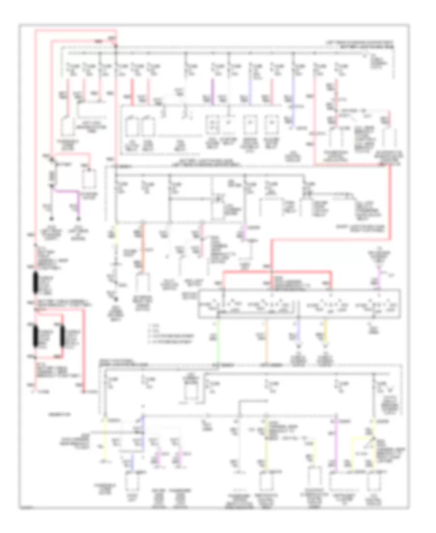 Power Distribution Wiring Diagram 1 of 2 for Ford Ranger 2011