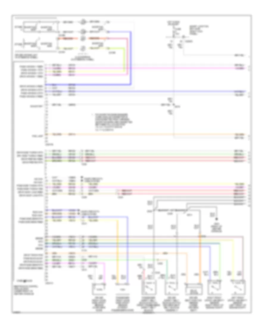 Supplemental Restraints Wiring Diagram 1 of 2 for Ford Ranger 2011