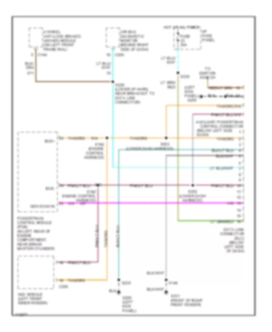 Computer Data Lines Wiring Diagram for Ford Cutaway E350 Super Duty 1999