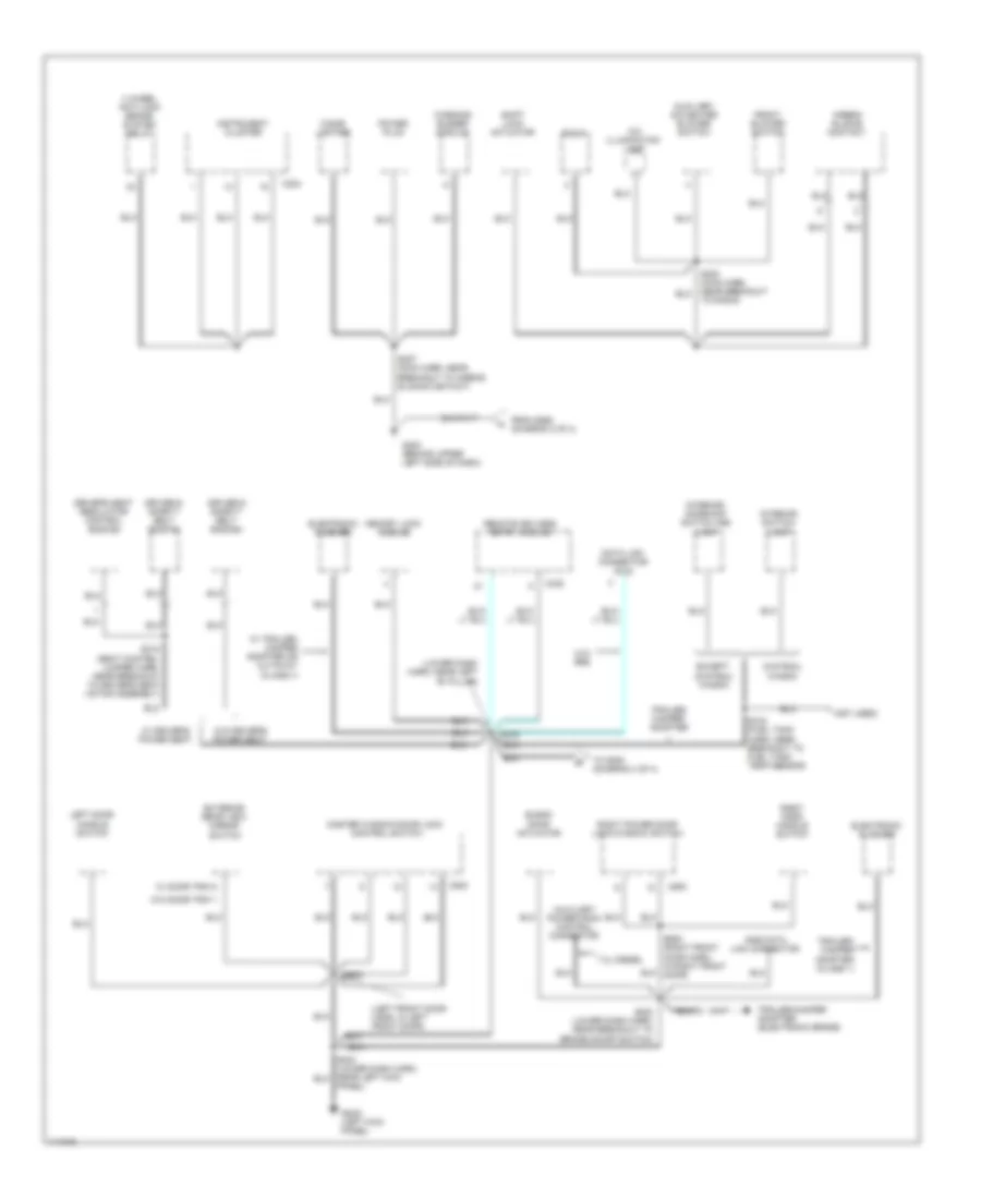 Ground Distribution Wiring Diagram 3 of 4 for Ford Cutaway E350 Super Duty 1999