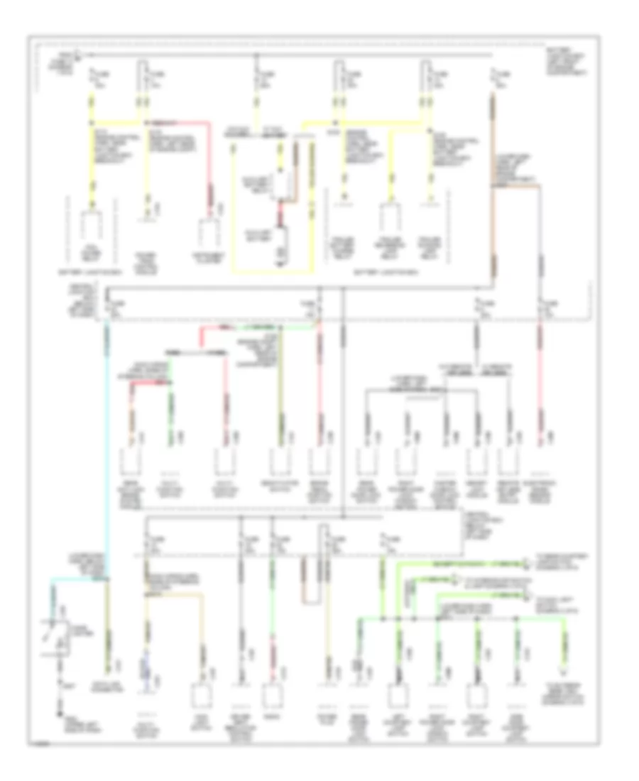 Power Distribution Wiring Diagram 2 of 5 for Ford Cutaway E350 Super Duty 1999