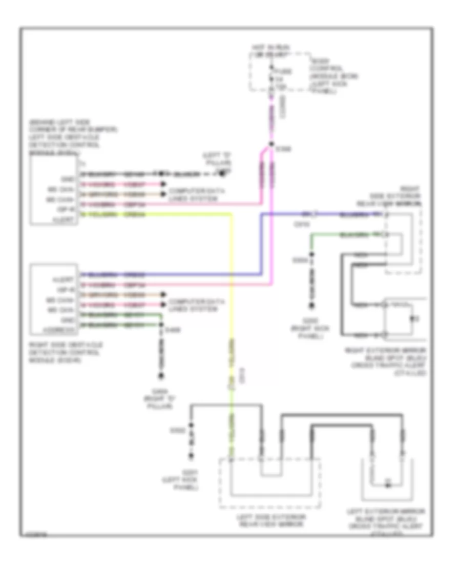 Blind Spot Information System Wiring Diagram for Ford Edge SE 2014