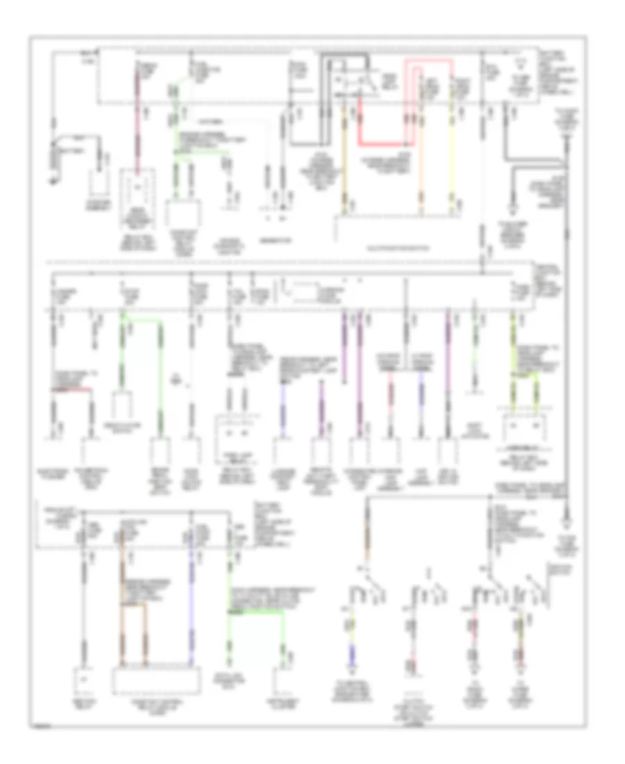 Power Distribution Wiring Diagram 1 of 2 for Ford ZX2 2002