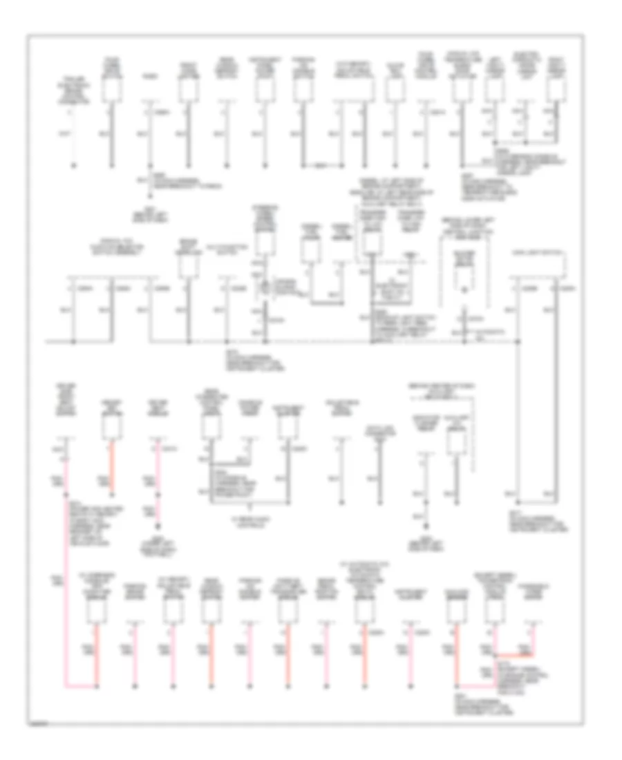 Ground Distribution Wiring Diagram (2 of 4) for Ford Excursion 2005
