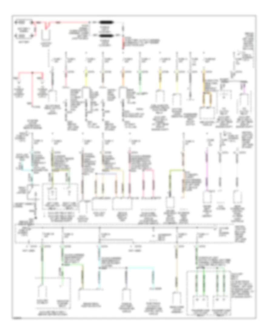 Power Distribution Wiring Diagram 1 of 4 for Ford Excursion 2005