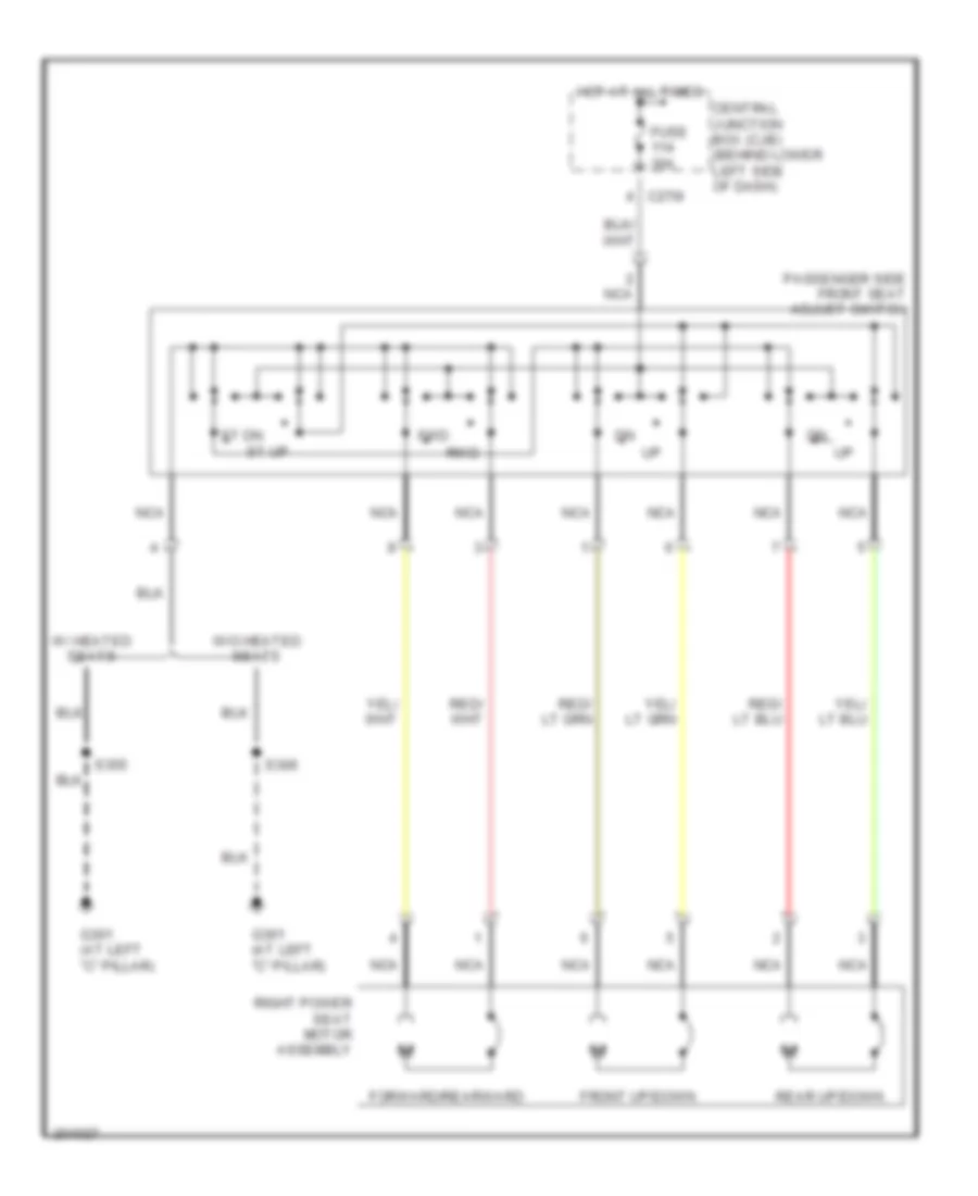 Passenger Power Seat Wiring Diagram for Ford Excursion 2005