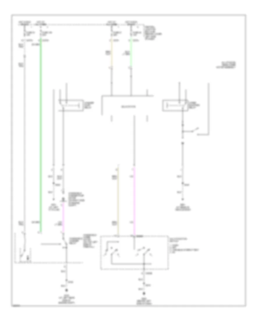 Электросхема заднего стеклоочистителя дворника и омывателя для Ford Excursion 2005