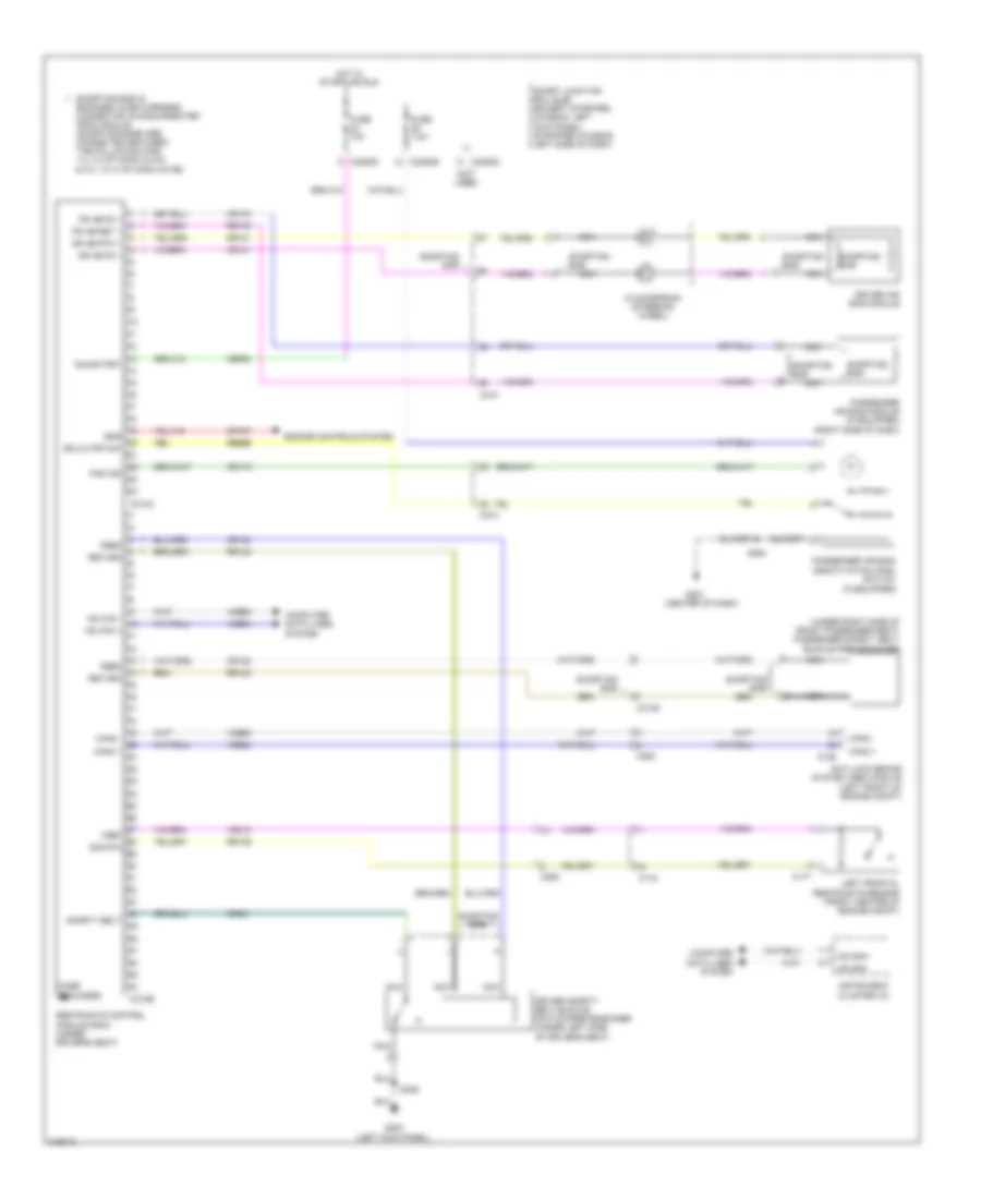 Supplemental Restraints Wiring Diagram for Ford RV Cutaway E350 Super Duty 2011