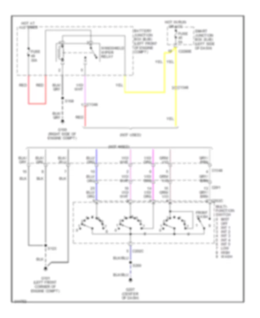 Электросхема стеклоочистителя, дворников и омывателя, С Разобранное Шасси для Ford RV Cutaway E350 Super Duty 2011