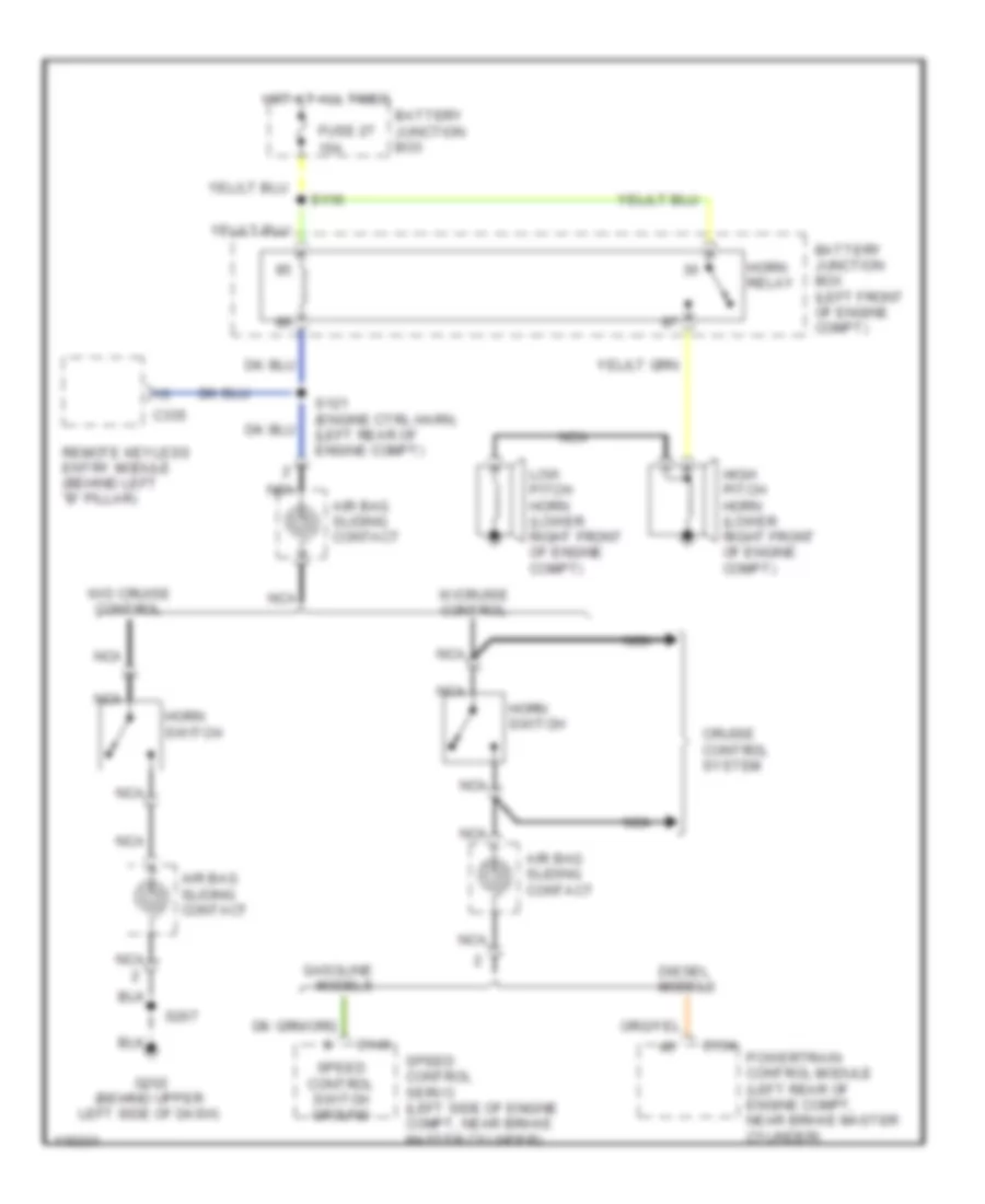 Horn Wiring Diagram for Ford E450 Super Duty 1999