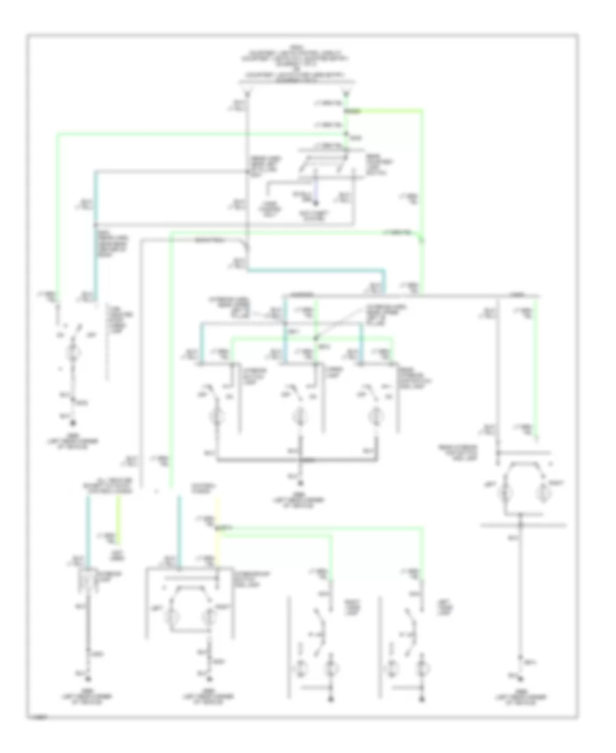 Courtesy Lamps Wiring Diagram (3 of 3) for Ford E450 Super Duty 1999
