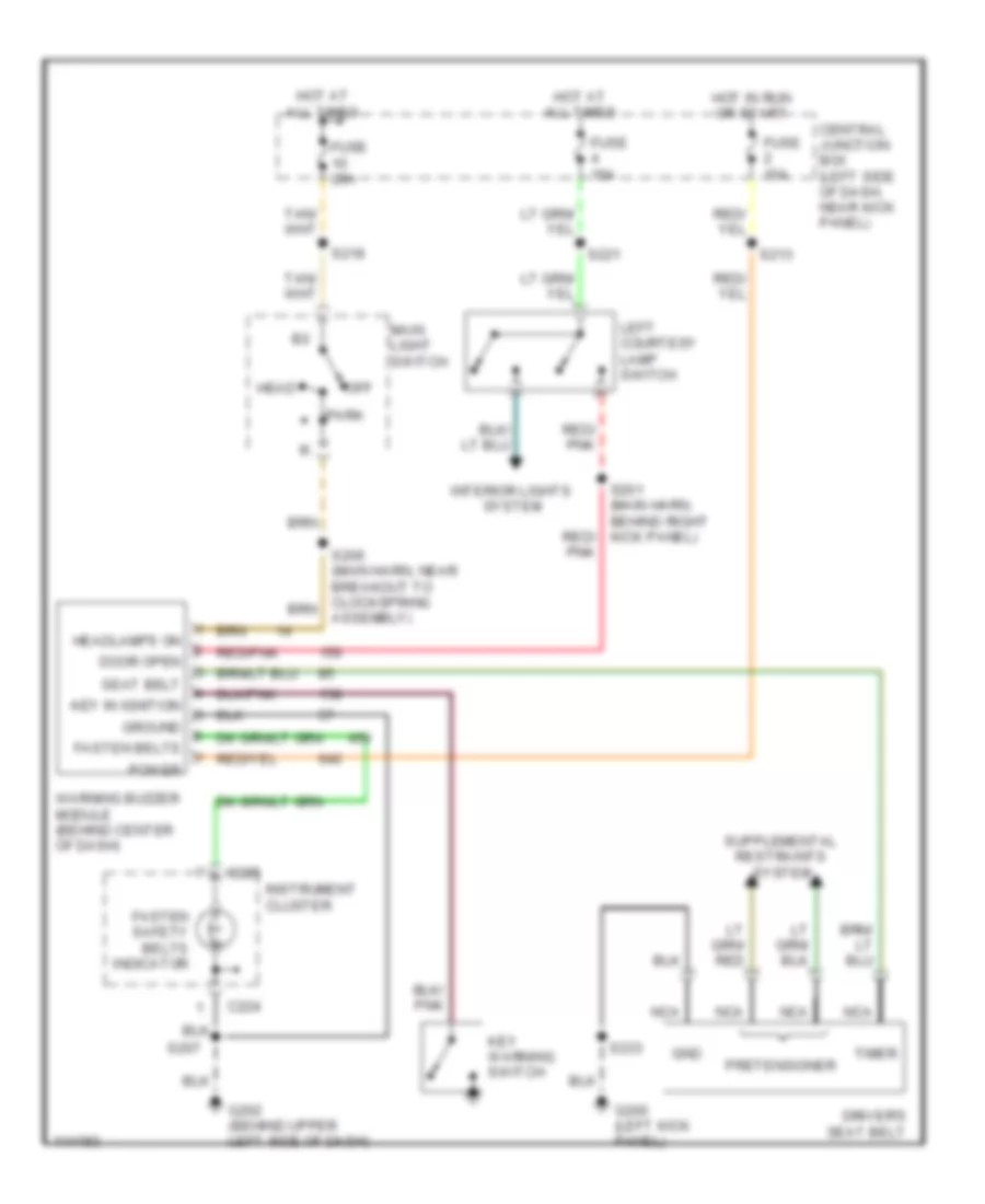 Warning Systems Wiring Diagram for Ford E450 Super Duty 1999