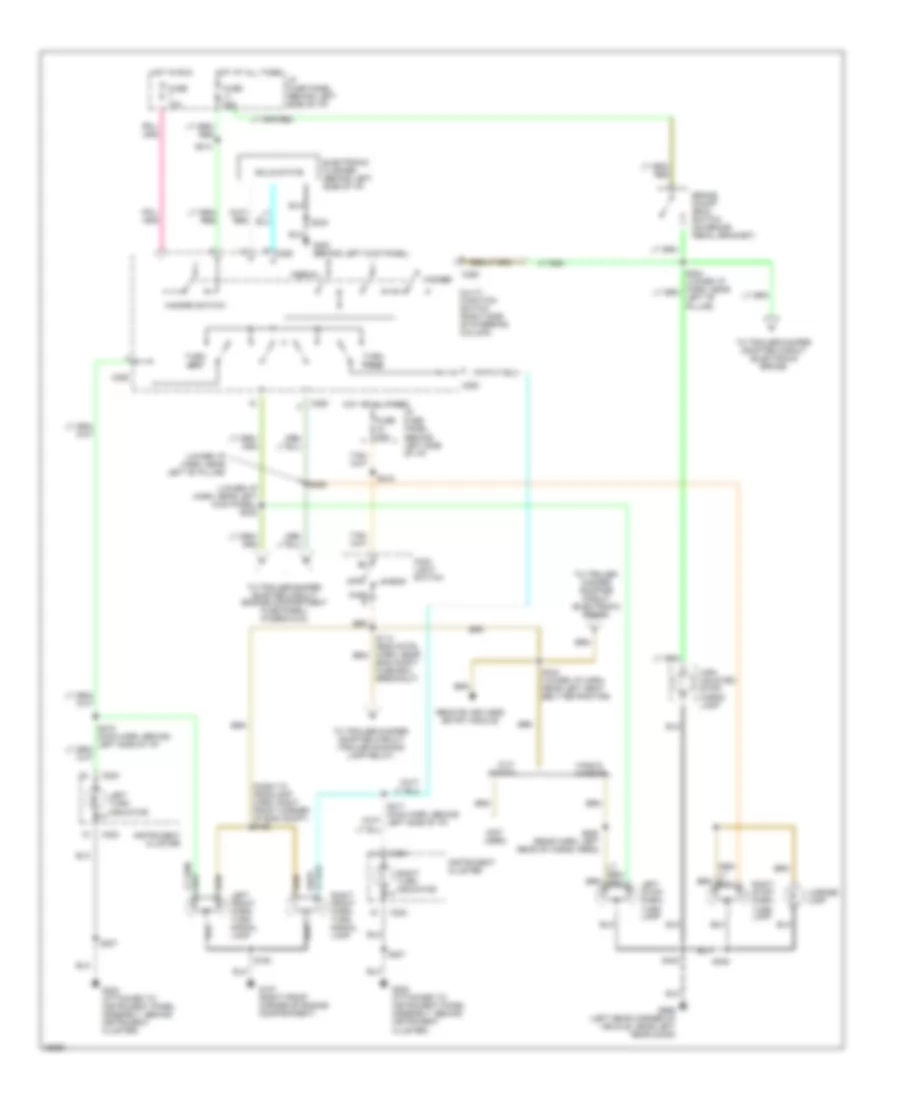 Exterior Lamps Wiring Diagram for Ford Econoline E150 1997