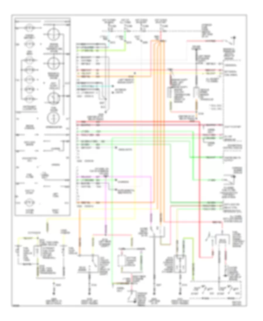 Instrument Cluster Wiring Diagram 4 Wheel ABS for Ford Econoline E150 1997