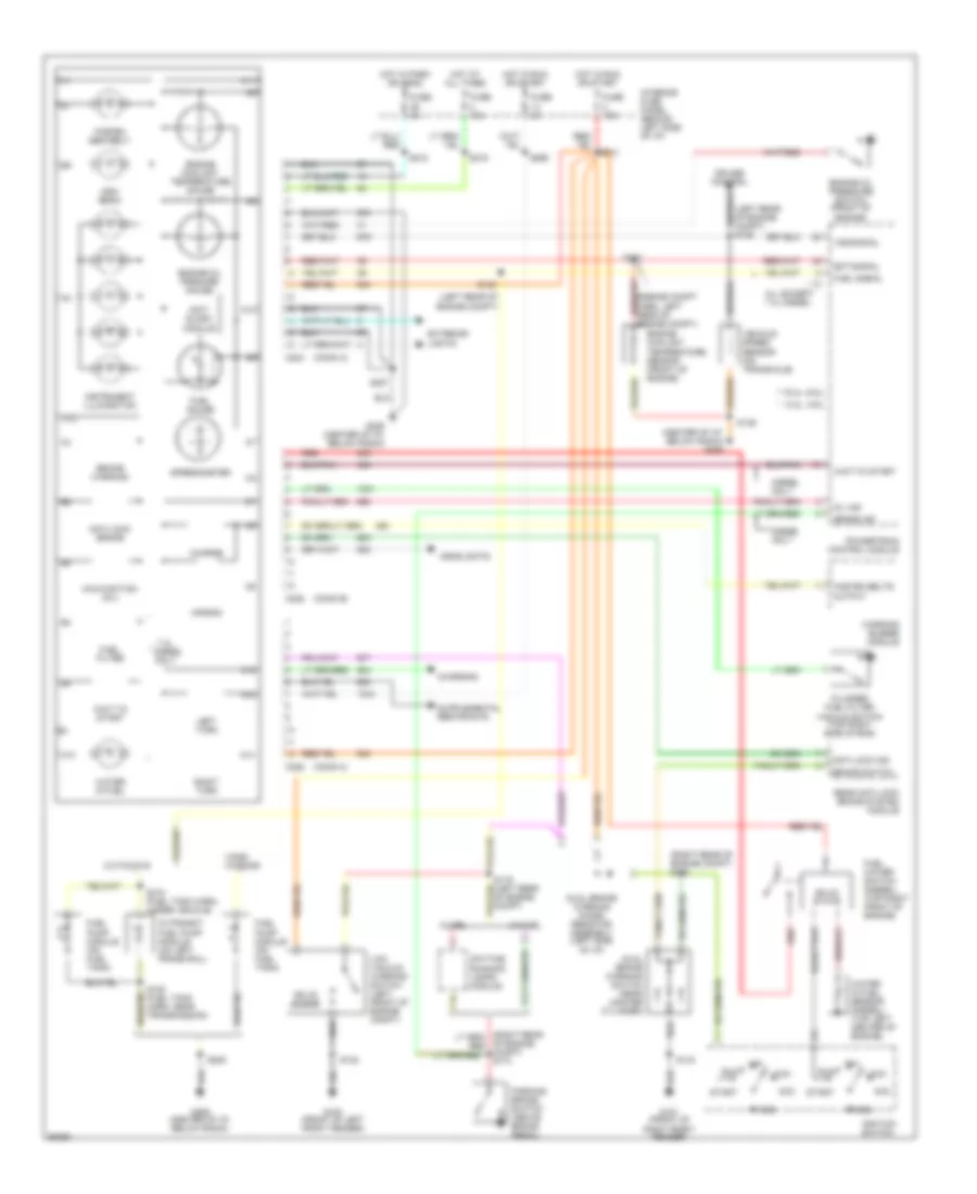 Instrument Cluster Wiring Diagram, Rear Wheel ABS for Ford Econoline E150 1997