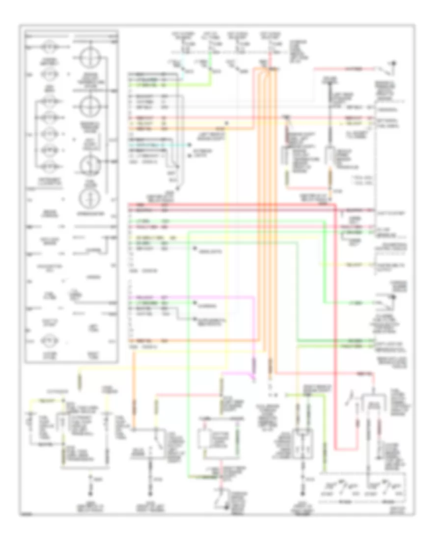 Instrument Cluster Wiring Diagram Rear Wheel ABS for Ford Econoline E150 1997