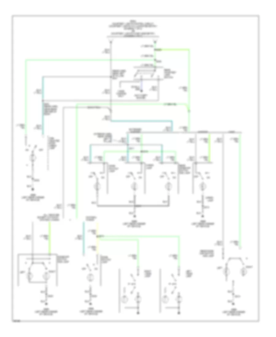Courtesy Lamps Wiring Diagram (3 of 3) for Ford Econoline E150 1997