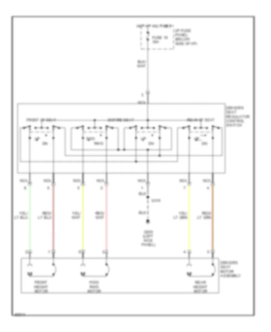 Driver Power Seat Wiring Diagram for Ford Econoline E150 1997