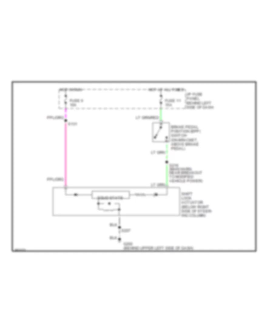 Shift Interlock Wiring Diagram for Ford Econoline E150 1997