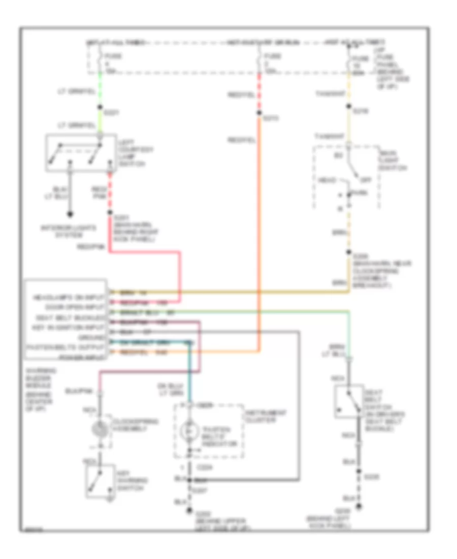 Warning System Wiring Diagrams for Ford Econoline E150 1997