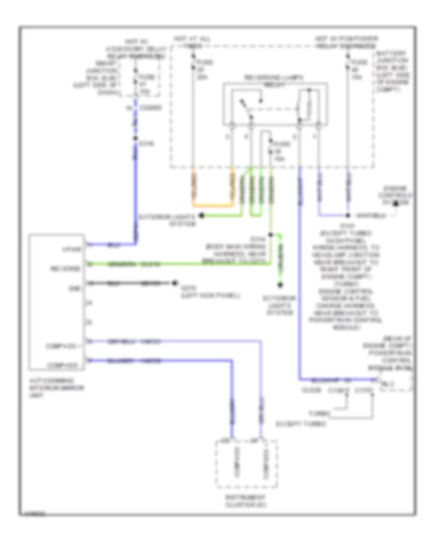 Electrochromic Mirror Wiring Diagram without Microphone for Ford Flex SEL 2010