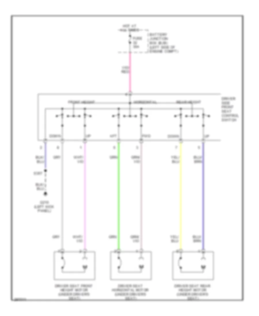 Power Seats Wiring Diagram 6 Way Driver Seat for Ford Flex SEL 2010