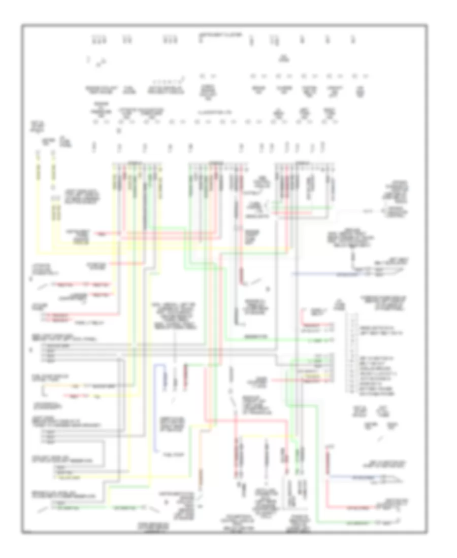 Instrument Cluster Wiring Diagram, Standard Cluster for Ford Escort 1995