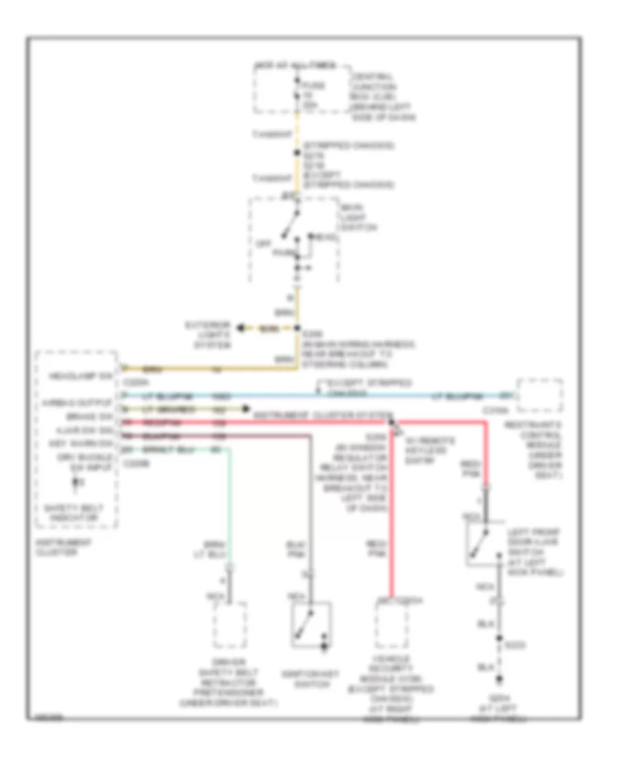 Warning Systems Wiring Diagram for Ford Econoline E350 Super Duty 2004