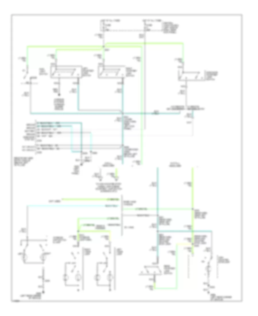 Courtesy Lamps Wiring Diagram, Except Cutaway without Entertainment System (1 of 2) for Ford Cutaway E350 Super Duty 2001