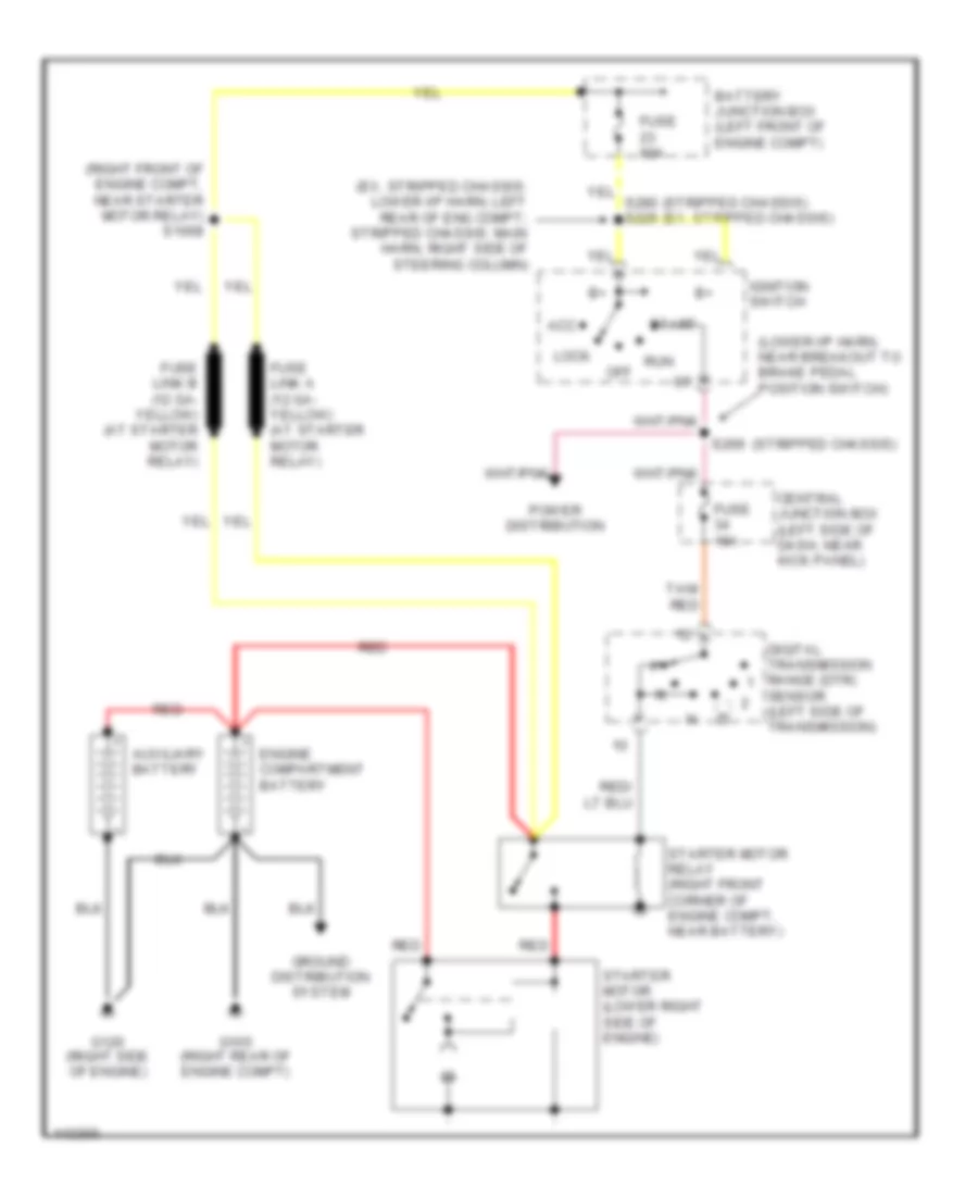 7.3L Diesel, Starting Wiring Diagram for Ford Cutaway E350 Super Duty 2001