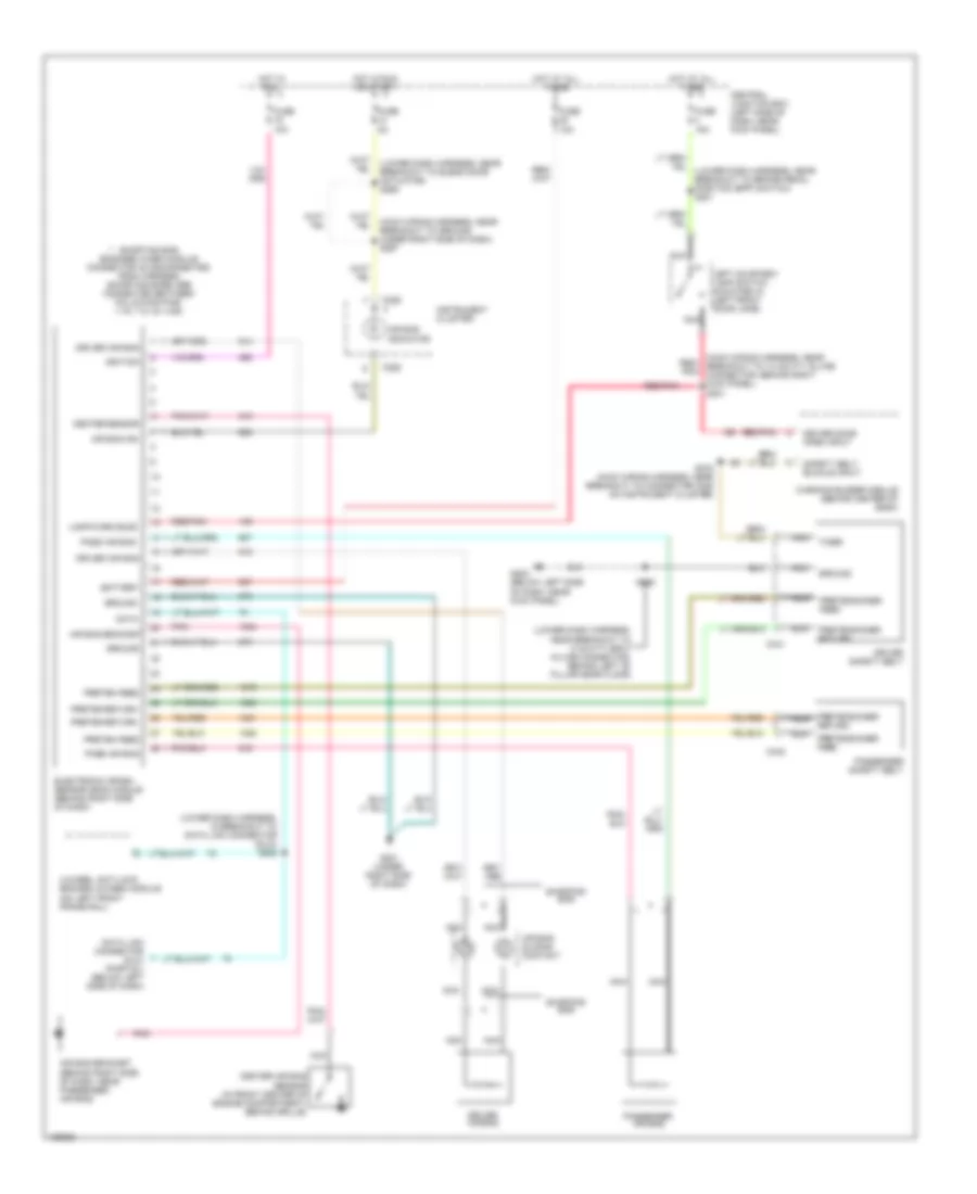 Supplemental Restraints Wiring Diagram for Ford Cutaway E350 Super Duty 2001