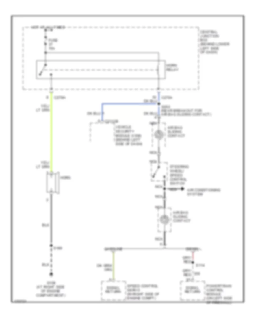Horn Wiring Diagram for Ford Cab  Chassis F350 Super Duty 2003