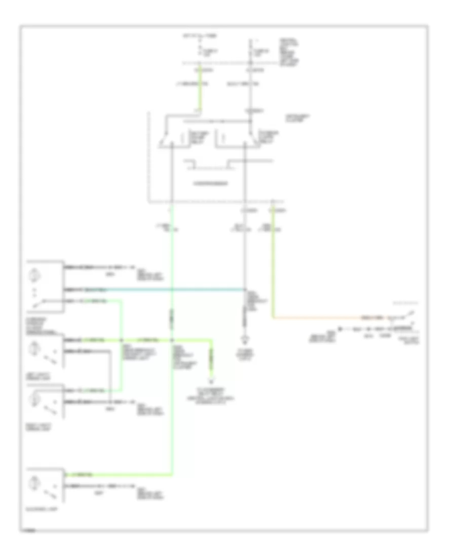 Courtesy Lamps Wiring Diagram 1 of 2 for Ford Cab  Chassis F350 Super Duty 2003