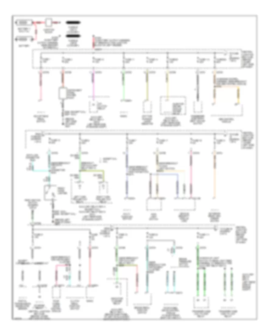 Power Distribution Wiring Diagram 1 of 4 for Ford Cab  Chassis F350 Super Duty 2003