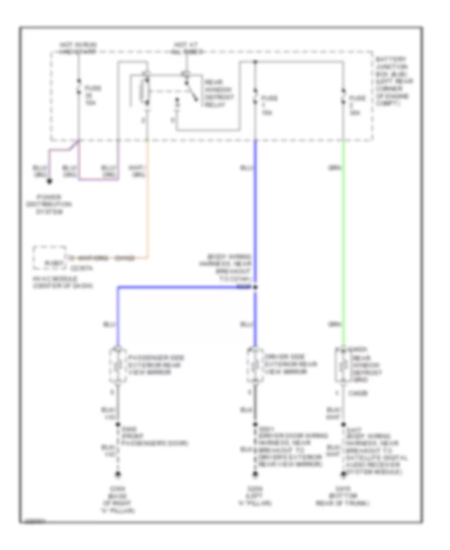 Defoggers Wiring Diagram for Ford Focus S 2010