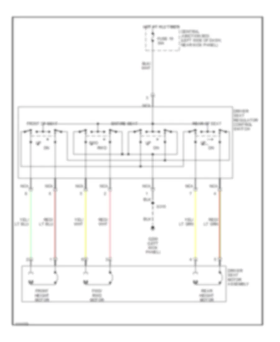 Power Seats Wiring Diagram for Ford Econoline E150 1999